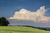 Die Gewitterwolke quellt am Anfang noch schön. Standort Thaining