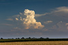 Die Wolken schießen in die Höhe