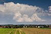 Wir verfolgten das Gewitter noch bis Kaltenberg, der Amboss wurde aber immer verwaschener