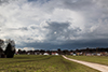 Das Gewitter zieht von Westen auf
