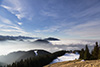 Nur am Alpenrand war wirklich Nebel, weiter im Alpenvorland wars nur bewölkt.
