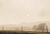 Die Sonne scheint durch den Schneesturm...