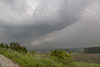 Wir beobachteten das Gewitter bei Thaining von Pürgen aus