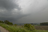 Wir beobachteten das Gewitter bei Thaining von Pürgen aus