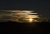 Die irisierenden Wolken am Abend bei Leeder