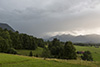 Die Sönne scheint nochmal durch die Wolken: