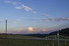 Quellwolken über den Alpen (bei Thaining):