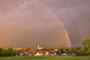 Crawler mit Regenbogen und Abendrot: