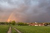 Weitere Bilder der Blitzshow mit Regenbogen, dann wurde der Regenbogen wieder schwächer: