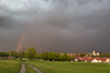 Weitere Bilder der Blitzshow mit Regenbogen: