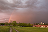 Regenbogen, Gewitter, Blitz, Crawler, Abendrot